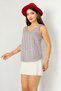 Lupinn Fashion Women's Square - Plaid Pattern Sleeveless Summer Blouse, Women's Blouse - 5