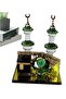 Crystal Mecca Souvenir – Kaaba & Clock Tower Islamic Decorative Ornament