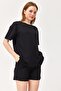 Top Oval T-Shirt Bottom Grass Pocket Shorts Set - 2
