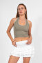 Halter Necklace Crop Top with 100% Cotton Embroidery Details - 2