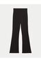 Yüksek Bel Flared Fit Örme Pantolon - 5