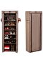 10-Shelf Shoe Organizer with Dust Cover, Holds 27 Pairs, Space-Saving Closet Rack for Doorways - 5