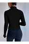 turtleneck knit sweater with pearl-embroidered sleeves and necklace detail - 3