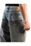 Dual-Texture Denim Jeans - 3