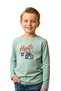 Plain Round Neck Hustle Dinosaur Printed Detail Boy's Sweatshirt