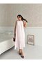 Pink Halter Neckline Wide Cut Dress - 3