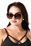 Women's uv400 brown gradient butterfly sunglasses 23058 c3 deg - 7