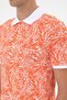 Men's Regular Fit Polo Neck Pomegranate Flower T-Shirt 50299663-Vr039 - 7