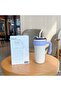 Insulated Tumbler with Handle and Straw Lid, Stainless Steel Coffee Mug Portable Coffee Tumbl - 7