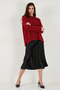 Relaxed Cut Slit Detailed Crew Neck Sweater Sweater 4616142Y - 3