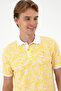 Men's Regular Fit Polo Collar Yellow T-Shirt 50299663-Vr094 - 2