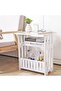 FFD Side Table End Table Sofa Side Table Bedside Table with Storage Basket Storage Unit Wooden