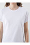 White Crew Neck Women's T-Shirt - 3
