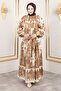 Buttoned Viscose Dress Tsd250208 Beige