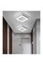 Square LED Chandelier, Adjustable Light, White - 4