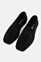 Women's Black Suede Genuine Leather 36-41 Number Loafer Ballet - 2