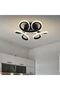 3-function LED chandelier black 27W