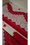 Handcrafted Lace, Border and Patterned Duvet Cover Set - Red Heart - 3