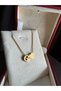 Women's Steel Necklace - Lettered Heart Motif Women's Necklace