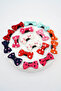 Set of 2 Baby Girl Polka Dot Bow Buckles – Pink & Cream – Back Clamp Locked - 3