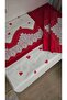 Handcrafted Lace, Border and Patterned Duvet Cover Set - Red Heart - 5