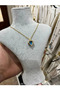 Blue Heart Planet Vip No Fade No Tarnish Steel Necklace - 3