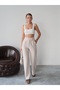 Women's Valeria Waist Velcro Palazzo Pants, Crepe Fabric, 4 Seasons - 4