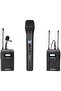 نظام الميكروفون اللاسلكي ثنائي القناة UHF BY-WM8 Pro-K4 من - أسود