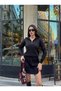 Women's Double Breasted Collar Mini Skirt Suit