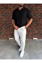 Men's Striped Polo Neck T-Shirt and Pants Combination