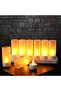 LED Candle Light Flameless Tea Lights Rechargeable Flickering Decoration Tealight Lamp with 12 Frost