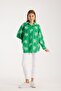 Patterned Printed Voile Loose Oversized Shirt - 2