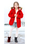 Girl's Waterproof Machine Washable Canvas Fabric Thick Winter Coat - 2