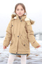 Girl's Waterproof Machine Washable Canvas Fabric Thick Winter Coat