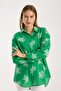 Patterned Printed Voile Loose Oversized Shirt - 6