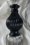 Fon Curtain Binding Black Kuka Gray Ceiling Luxury Cornice Braçol Single Piece Curtain Holder - 4