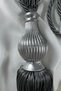 Fon Curtain Binding Silver Kuka K.Grey Ceiling Luxury Cornice Braçol Single Piece Curtain Holder - 4