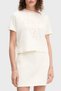 Filanta Logo Embroidered Cotton Boxy Fit Crew Neck Crop V5Gi18I3Z14 Crop V5Gi18 I3Z14 g