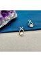 Steel Zircon Stone Pearl Earrings - 3