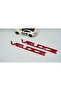مجموعة شعار Alfa Romeo Veloce باللون الأحمر ABS - 3