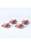 8-Piece Kiln Variable Glaze Process Round Linear Ceramic 200 ml Coffee Cup And Sauce