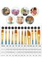 12 Pcs Paint Brush Set for Watercolor Acrylic Painting, Oil Painting, Nail Art, Body Painting with P - 5