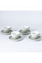 8-Piece Kiln Variable Glaze Process Round Linear Ceramic 200 ml Coffee Cup And Sauce