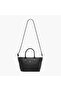 Textured Tote Bag with Double Handles and Zip Closure - 3