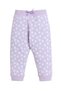 Baby Girl Penguin Appliqué Fleece Tracksuit – Lilac Polka-Dot 2-Piece Set - 5