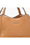 Solid Tote Bag with Double Handle and Adjustable Strap - 5