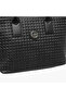 Textured Tote Bag with Double Handles and Zip Closure - 5