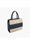 Textured Tote Bag with Double Handle - 3