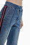 Striped Retro Style Spanish Leg Jean - 5