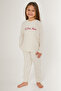 U.S. Polo Assn Girls' Cream Tracksuit Set - 3